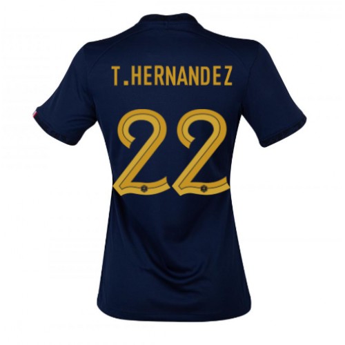 Dámy Fotbalový dres Francie Theo Hernandez #22 MS 2022 Domácí Krátký Rukáv